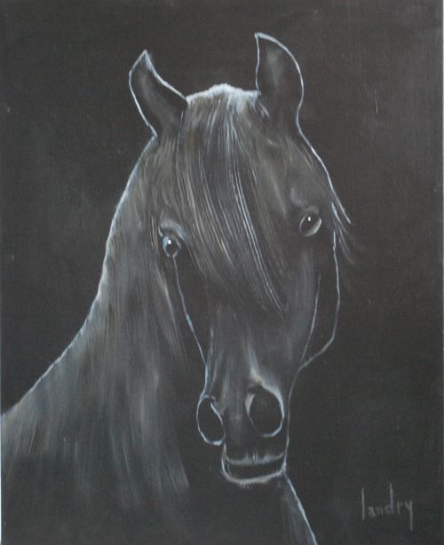 Huile sur toile 16 po. x 20 po,